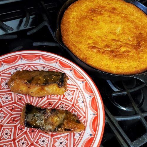 Anguilla Grilled Shark with Pineapple Cornbread